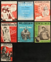 9d238 LOT OF 7 ENGLISH 8.5X11 SHEET MUSIC 1940s-1950s a variety of different songs!