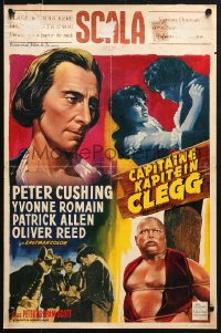 9f204 CAPTAIN CLEGG Belgian 1962 Hammer horror, Peter Cushing, Yvonne Romain, different!