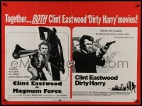 9f165 DIRTY HARRY/MAGNUM FORCE British quad 1975 cool images of Clint Eastwood from posters!