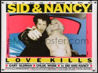 9f189 SID & NANCY British quad 1986 Gary Oldman & Chloe Webb, punk classic directed by Alex Cox!