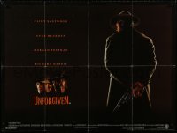 9f194 UNFORGIVEN British quad 1992 classic image of Clint Eastwood with his back turned!
