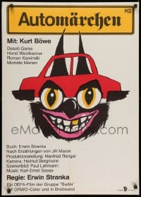 9f277 CAR STORIES East German 23x32 1983 Kurt Bowe, Roman Kaminski, different cat-car art!
