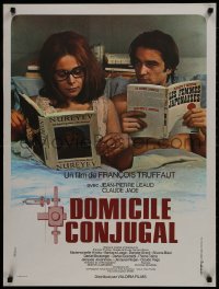 9f815 BED & BOARD French 23x32 1970 Francois Truffaut's Domicile conjugal, Jean-Pierre Leaud