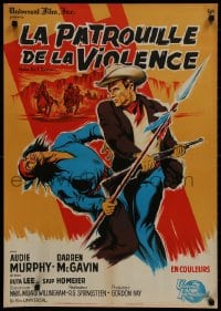 9f817 BULLET FOR A BADMAN French 23x32 1964 cowboy Audie Murphy is framed for murder by Darren McGavin!