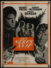9f818 CAPE FEAR French 24x32 1962 Gregory Peck, Robert Mitchum, Polly Bergen, classic noir!