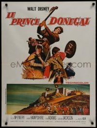 9f835 FIGHTING PRINCE OF DONEGAL French 24x32 1966 Disney, reckless young rebel rocks an empire!