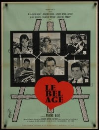 9f858 LE BEL AGE French 24x32 1960 Pierre Kast, a beautiful age, Jean-Claude Brialy and top cast!