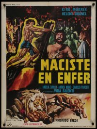 9f909 WITCH'S CURSE French 24x32 1963 Morris as Maciste walked with 100 years of terror & death!