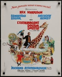 9f932 DOCTOR DOLITTLE French 18x22 1967 Rex Harrison speaks with animals, Fleischer!