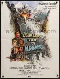 9f940 FORCE 10 FROM NAVARONE French 16x21 1978 top stars & exploding dam by Brian Bysouth!