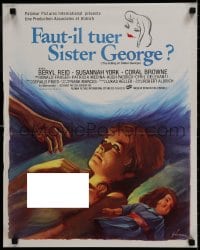 9f958 KILLING OF SISTER GEORGE French 18x22 1971 different art of naked York by Grinsson, Aldrich!
