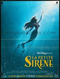 9f968 LITTLE MERMAID advance French 16x21 R1998 Ariel swimming to the surface, Disney underwater cartoon!