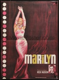 9f972 MARILYN French 15x21 R1982 sexy full-length art of young Monroe by Boris Grinsson!