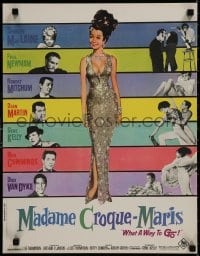 9f998 WHAT A WAY TO GO French 17x22 1964 sexy full-length Shirley MacLaine, Paul Newman, Mitchum!