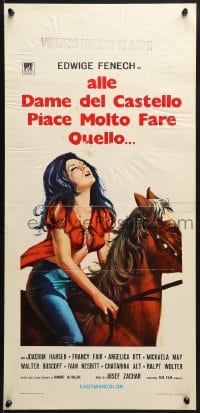 9f356 BRAZEN WOMEN OF BALZAC Italian locandina 1969 artwork of sexy woman & cool horse!