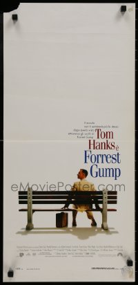 9f376 FORREST GUMP Italian locandina 1994 Tom Hanks sits on bench, Robert Zemeckis classic!