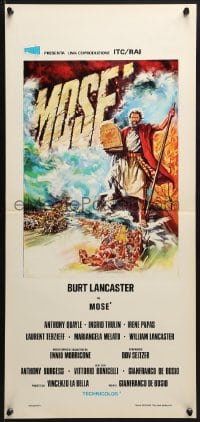 9f395 MOSES Italian locandina 1976 Burt Lancaster, a man of wisdom & strength crushed an empire!
