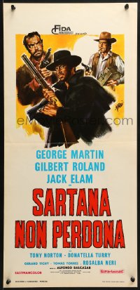 9f404 SARTANA DOES NOT FORGIVE Italian locandina 1969 George Martin in title role by Symeoni!