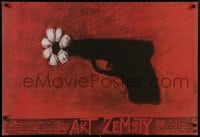 9f679 ACT OF VENGEANCE Polish 26x38 1988 Charles Bronson, art of pistol with flower by Stasys!