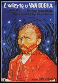 9f689 BESUCH BEI VAN GOGH Polish 26x38 1986 cool W. Bujanowicz art of Van Gogh!