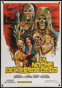 9f067 BLIND DEAD Spanish 1973 Armando de Ossorio's La Noche del Terror Ciego, creepy image!