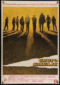 9f081 WILD BUNCH Spanish R1979 Sam Peckinpah cowboy classic starring William Holden & Ernest Borgnine