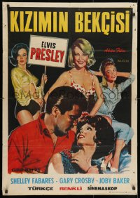 9f038 GIRL HAPPY Turkish 1968 different art of Elvis Presley, Shelley Fabares, & many sexy girls!