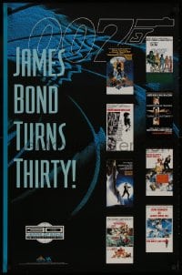 9g476 30 YEARS OF BOND 24x36 video poster 1992 James Bond, Connery, poster images!