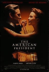 9g517 AMERICAN PRESIDENT advance 1sh 1995 Michael Douglas, Annette Bening, directed by Reiner!
