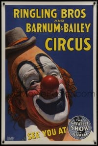9g043 RINGLING BROS & BARNUM & BAILEY CIRCUS 28x42 circus poster 1950s Maxwell Frederic Coplan!
