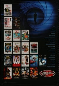 9g383 007 40TH ANNIVERSARY 27x40 commercial poster 2002 cool images of most Bond movie one-sheets!
