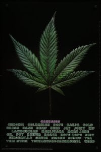 9g395 CANNABIS THE LEAF 24x36 Swiss commercial poster 1996 Grossmann art of a marijuana leaf!