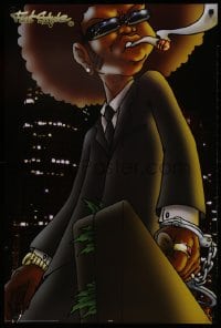 9g410 FAST STYLE 24x36 German commercial poster 2004 man in a suit with a briefcase, smoking joint!