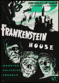 9g423 HOUSE OF FRANKENSTEIN 27x38 Egyptian commercial poster 1990s Karloff, Chaney, different art!