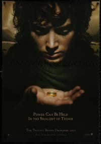 9g432 LORD OF THE RINGS: THE FELLOWSHIP OF THE RING teaser 27x39 French commercial poster 2001 cool!