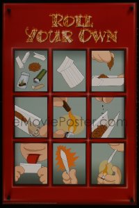 9g452 ROLL YOUR OWN 24x36 German commercial poster 2003 Thiesen art of someone rolling a joint!