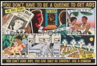9g475 YOU DON'T HAVE TO BE A QUEENIE TO GET AIDS 20x30 Australian commercial poster 1980s HIV/AIDS!