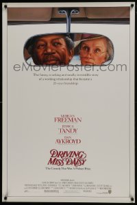 9g622 DRIVING MISS DAISY 1sh 1989 art of Morgan Freeman & Jessica Tandy, Bruce Beresford directed!