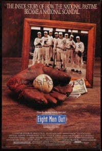 9g628 EIGHT MEN OUT 1sh 1988 John Sayles, John Cusack, Chicago Black Sox, baseball!