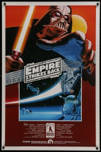9g633 EMPIRE STRIKES BACK style A Kilian 1sh R1990 George Lucas sci-fi classic, cool artwork by Tom Jung!