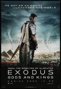 9g638 EXODUS: GODS & KINGS style J int'l DS teaser 1sh 2014 Bale as Moses walking through Red Sea!