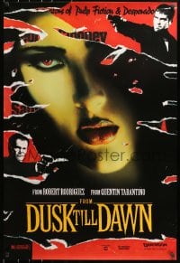 9g660 FROM DUSK TILL DAWN teaser 1sh 1995 George Clooney with smoking gun & Quentin Tarantino, vampires!