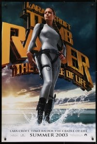 9g757 LARA CROFT TOMB RAIDER THE CRADLE OF LIFE teaser DS 1sh 2003 full-length sexy Angelina Jolie!