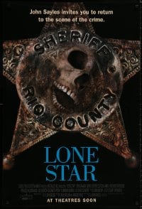 9g774 LONE STAR advance 1sh 1996 John Sayles, cool image of skull in sheriff badge!