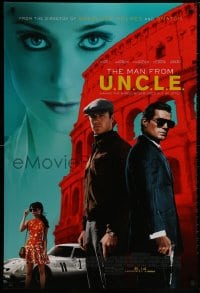 9g782 MAN FROM U.N.C.L.E. advance DS 1sh 2015 Guy Ritchie, Henry Cavill and Armie Hammer!