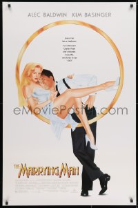 9g787 MARRYING MAN DS 1sh 1991 cool romantic artwork of Alec Baldwin & sexy Kim Basinger!