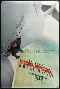9g800 MISSION: IMPOSSIBLE ROGUE NATION teaser DS 1sh 2015 Tom Cruise hanging off of airplane!