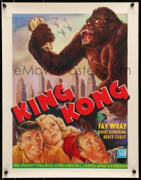 9g364 KING KONG 16x20 REPRO poster 1990s Fay Wray, Robert Armstrong & the giant ape!