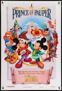 9g852 RESCUERS DOWN UNDER/PRINCE & THE PAUPER DS 1sh 1990 Prince style, Walt Disney, great image!