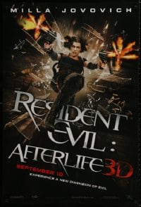 9g854 RESIDENT EVIL: AFTERLIFE teaser 1sh 2010 sexy Milla Jovovich returns in 3-D!